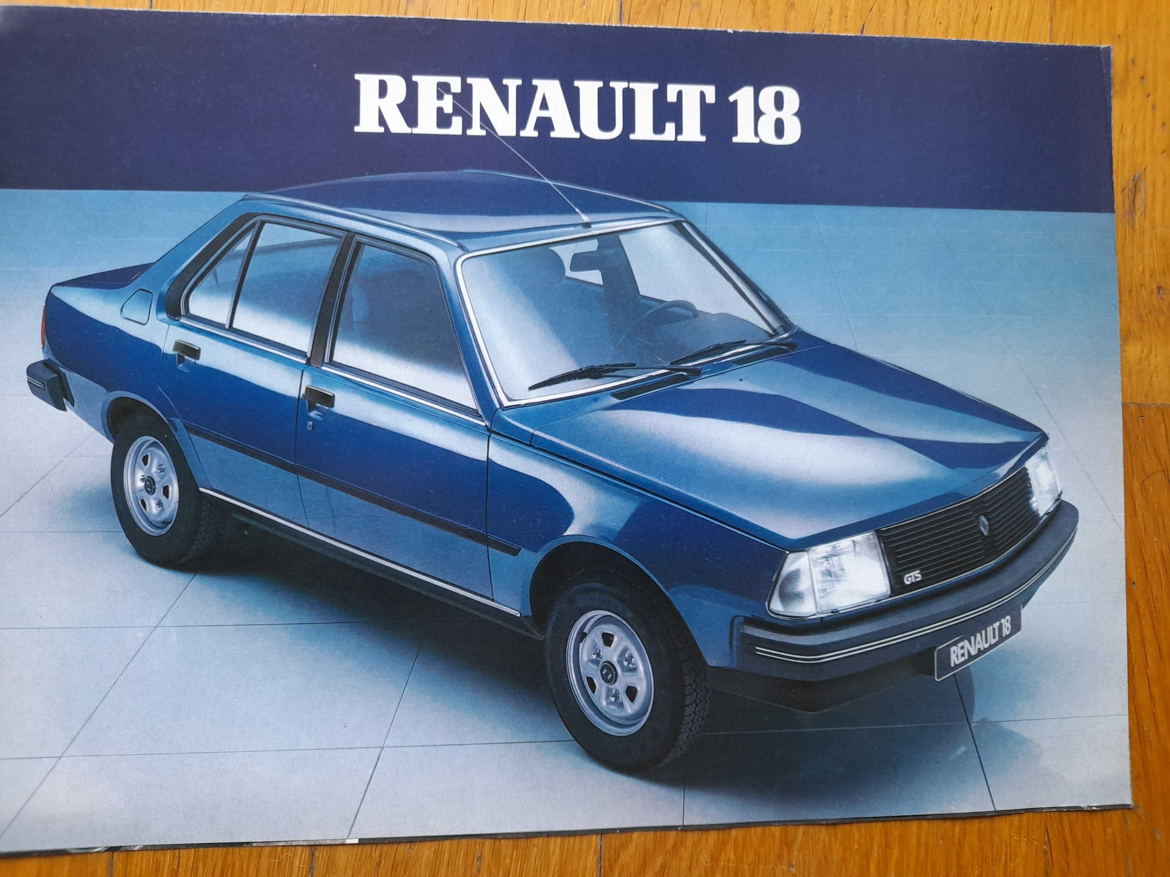 RENAULT 18, 18 TL, 18 GTS, 18 GTD, turbo prospekt niemiecki rok 1980