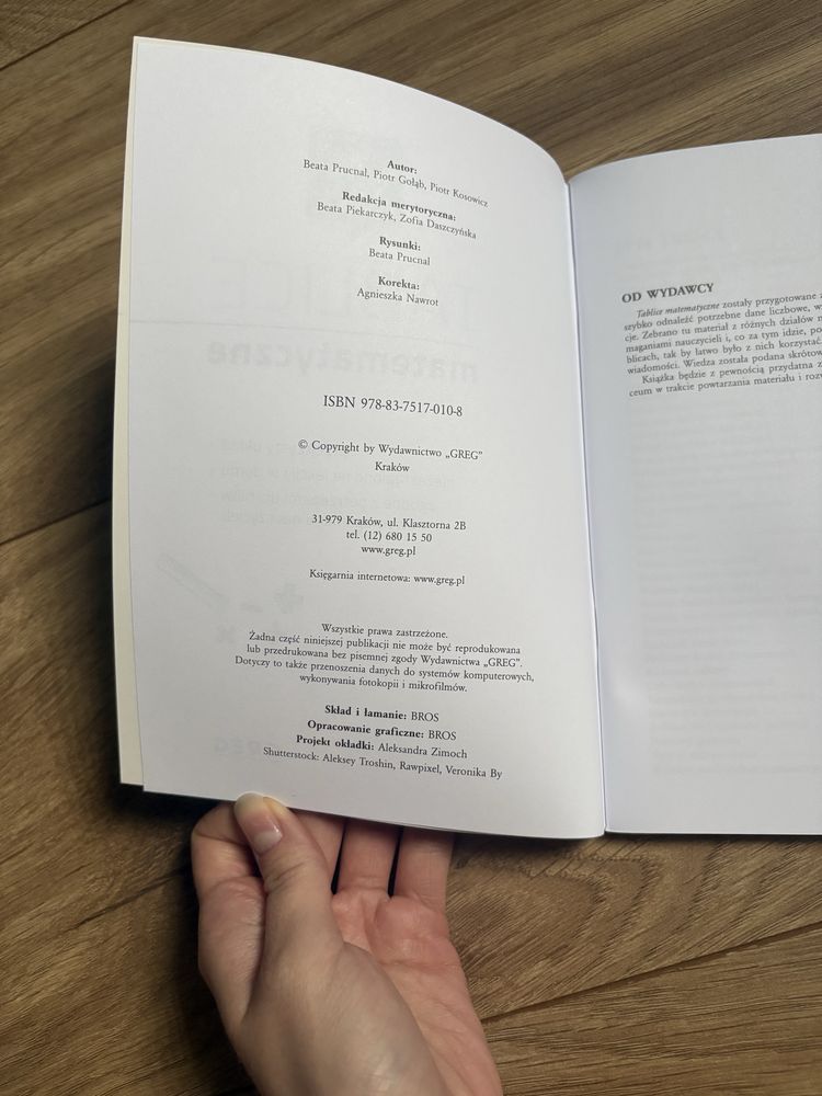 tablice matematyczne greg