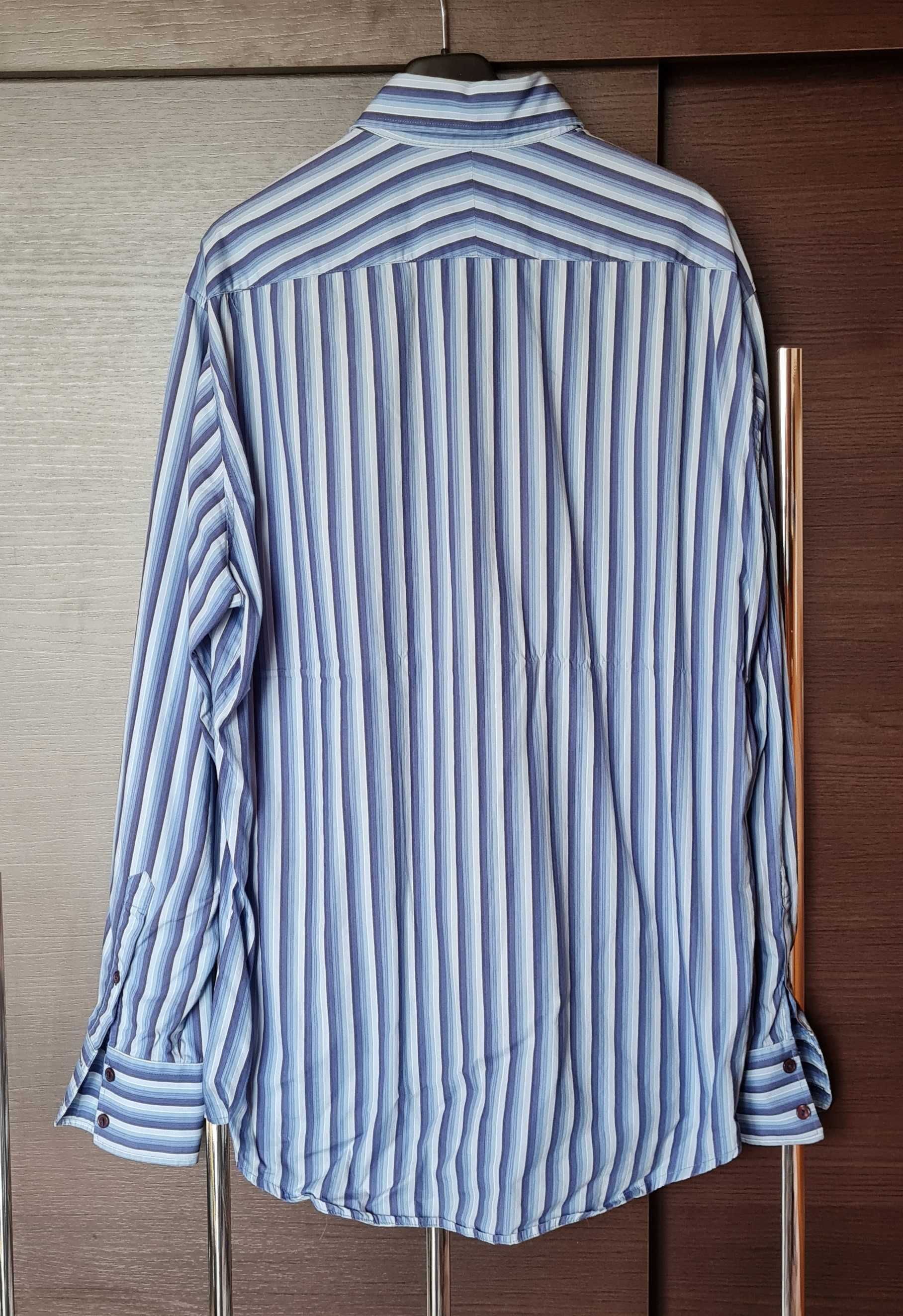 Niebieska koszula w paski H&M roz. L