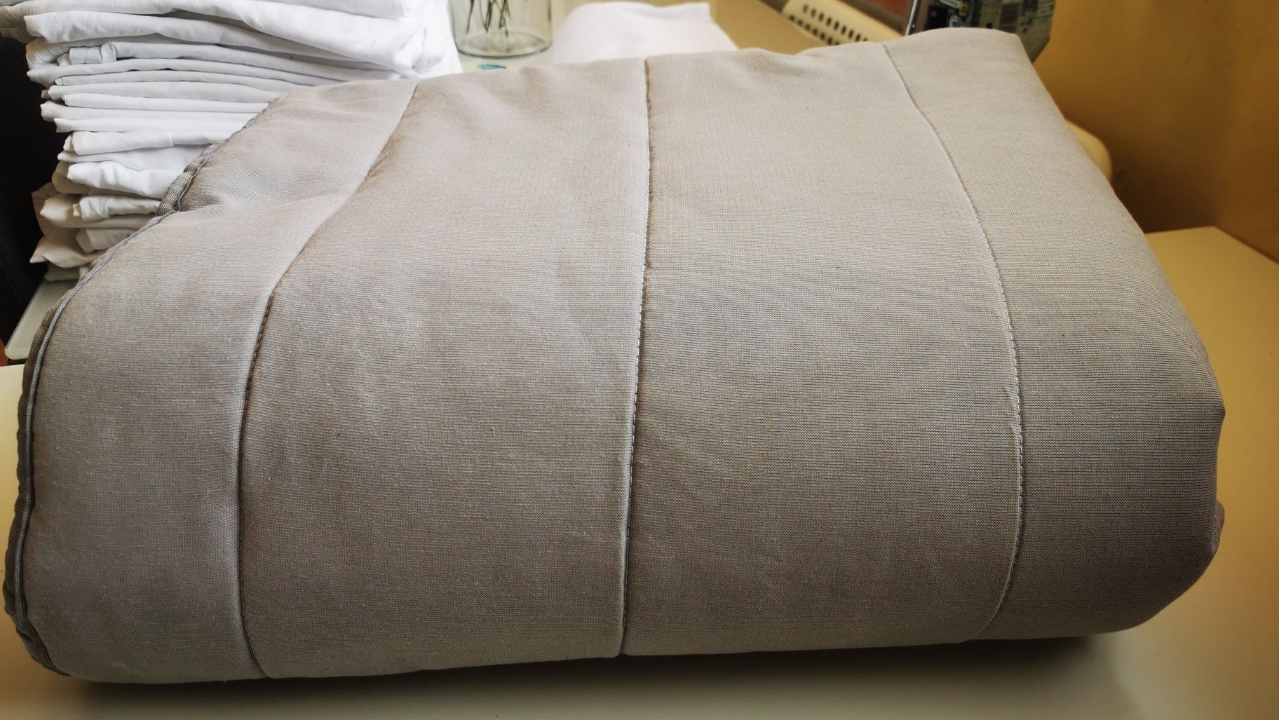 Narzuta szara pikowana Ikea, gruba dwustronna 160 x 200 cm