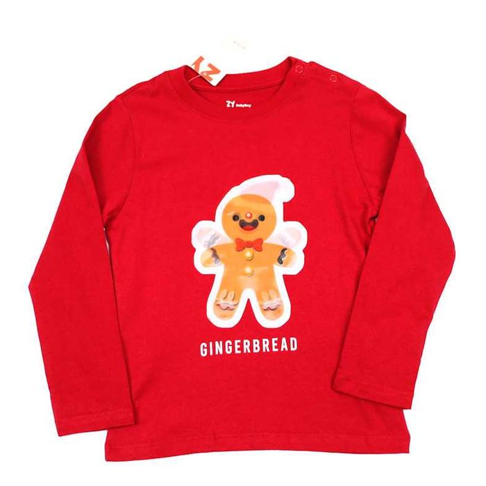 Koszulka niemowlęca motyw świąteczny długi rękaw rozmiar 74