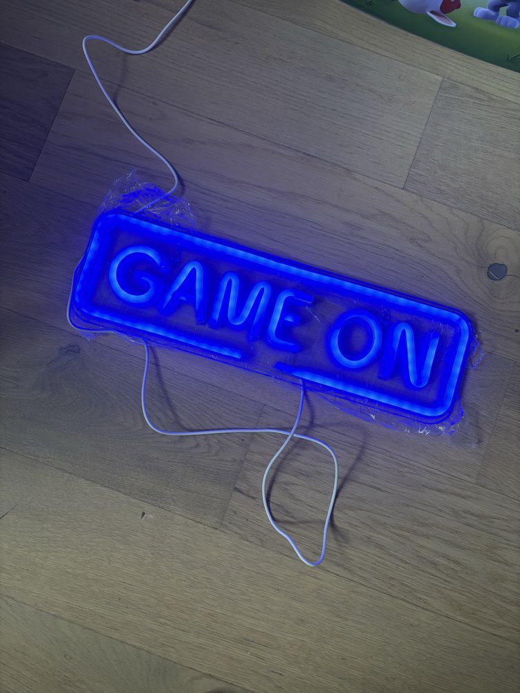 Neon gamingowy LED ścienny GAME ON
