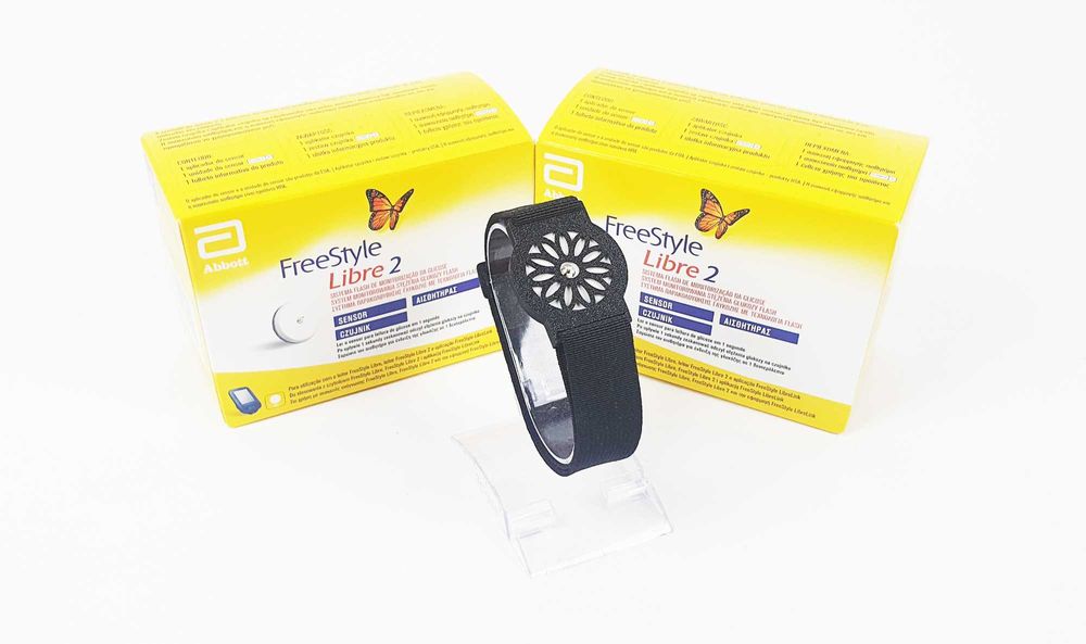 Sensor Freestyle Libre 1 i 2 - Opaska Ochronna - Czarna - Stokrotka
