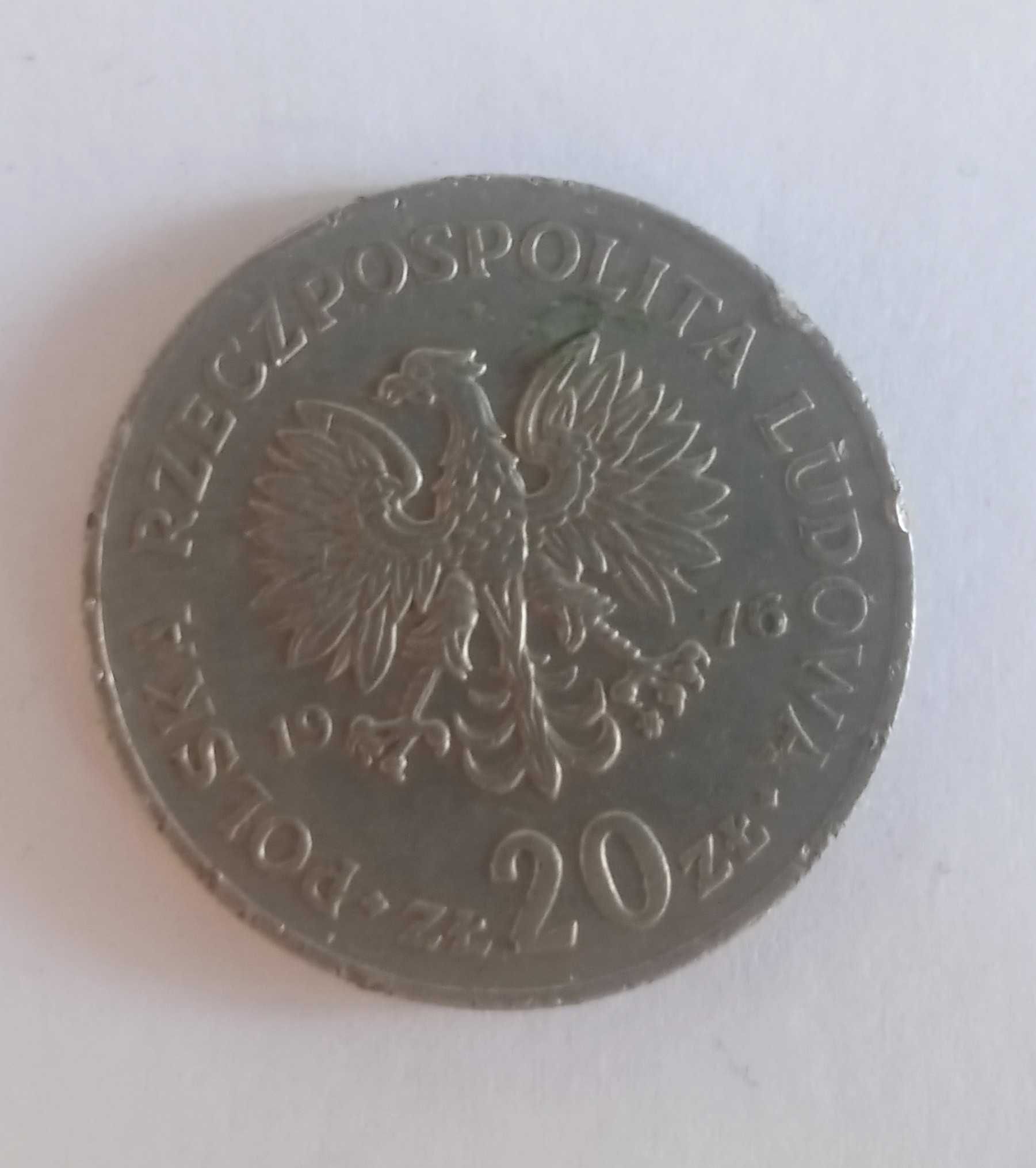 Moneta 20zł Nowotko PRL 1976