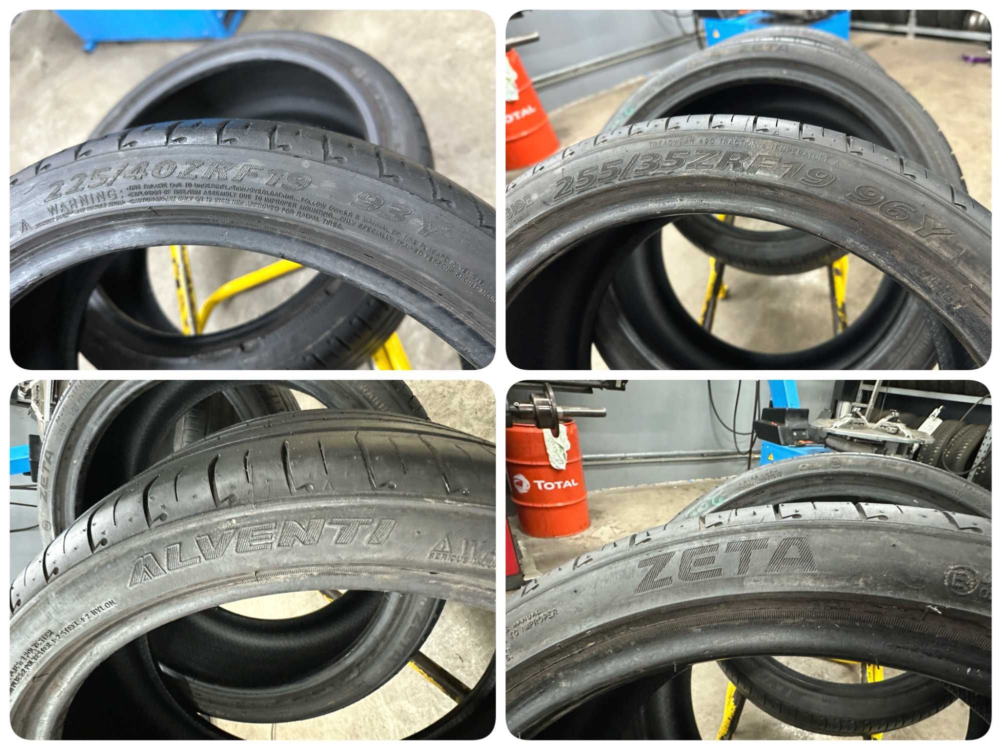 4X Opony Letnie 225/40R19 + 255/35R19 ZETA ALVENTI (4.2 - 5.5MM) 2020R