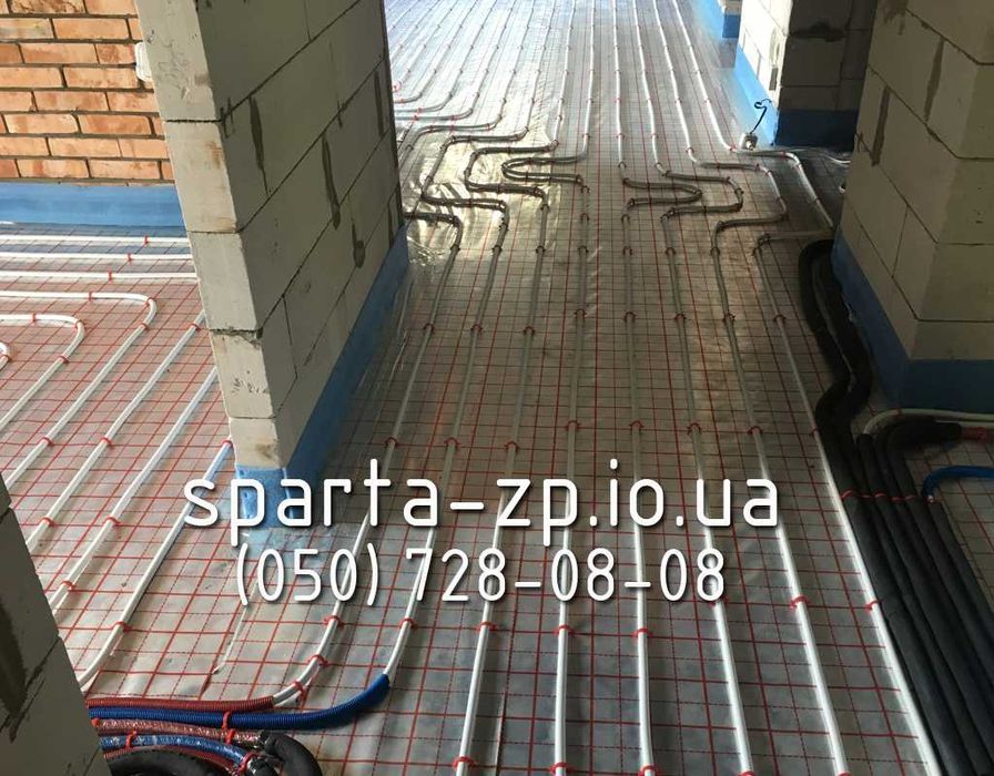 Водяной теплый пол! Монтаж труб теплого пола профессионально. Стяжка!!