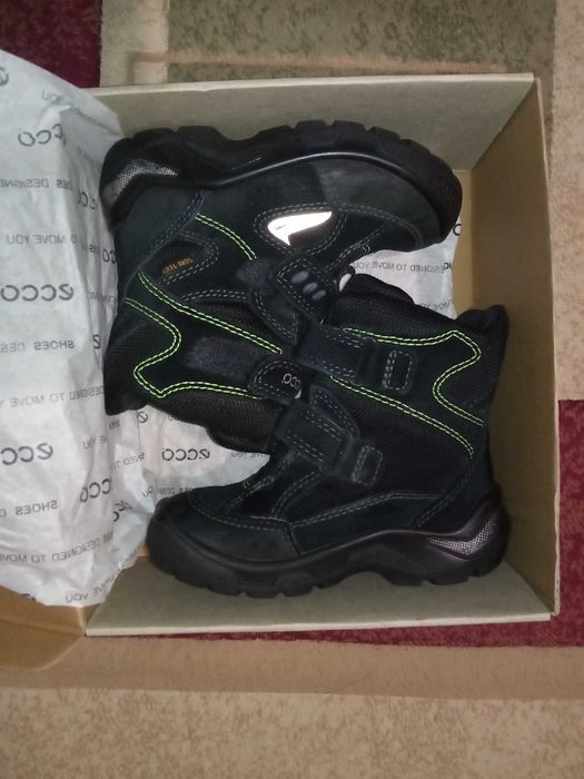 Ботинки зимние Ecco термо сапожки черевики детские