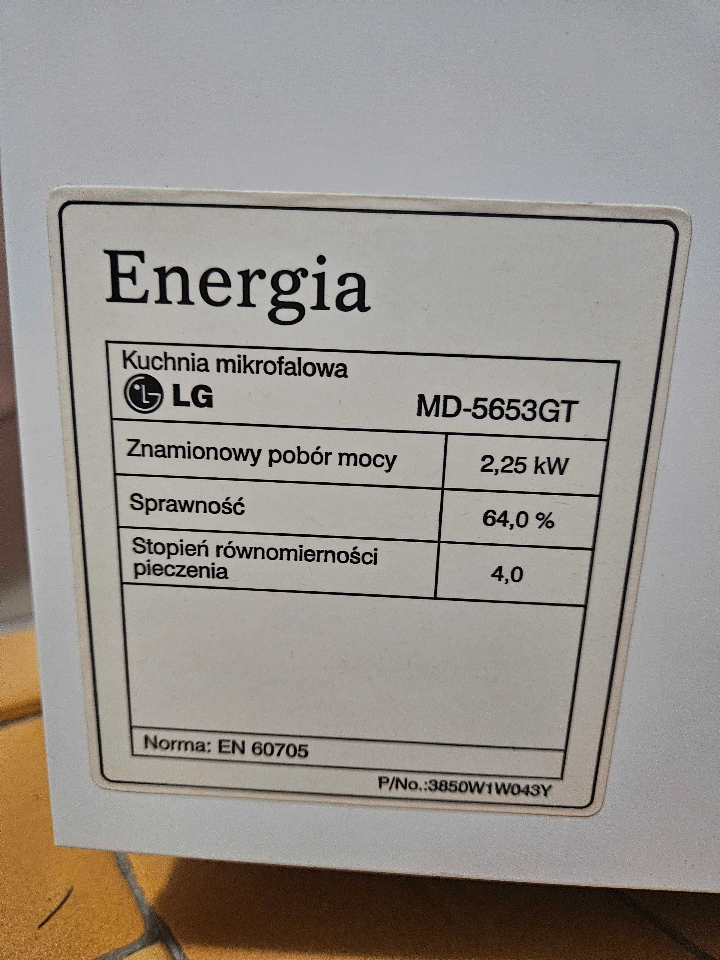 Mikrofalówka LG z grillem i tosterem (MD-5653GT)