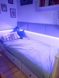 Ikea łóżko HEMNES okazja plus 2 materace. Oswietlenie LED na pilota :)