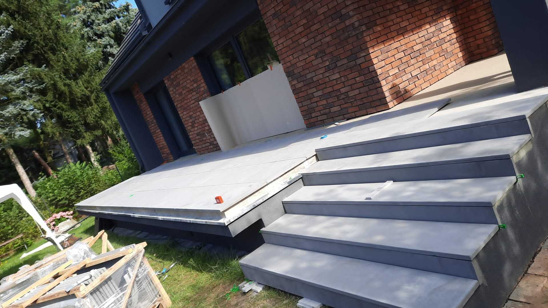 Schody z BETONU architektonicznego Klejone Stopnie Prefabrykowane !