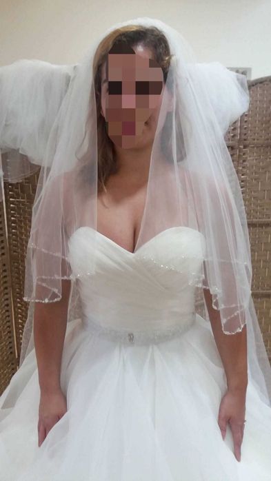 Vestido de noiva + véu +sapatos