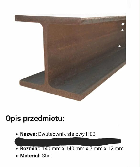 Dwuteownik stalowy HEB