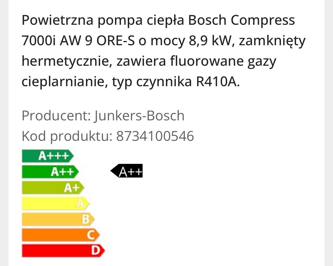 BOSCH Pa Compress CS7000i AW 9 ORÈ-S 8,9 kW, jednostka