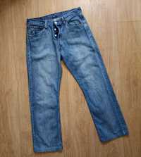 Levi's jeans 501 32/29 straight fit niebieskie M