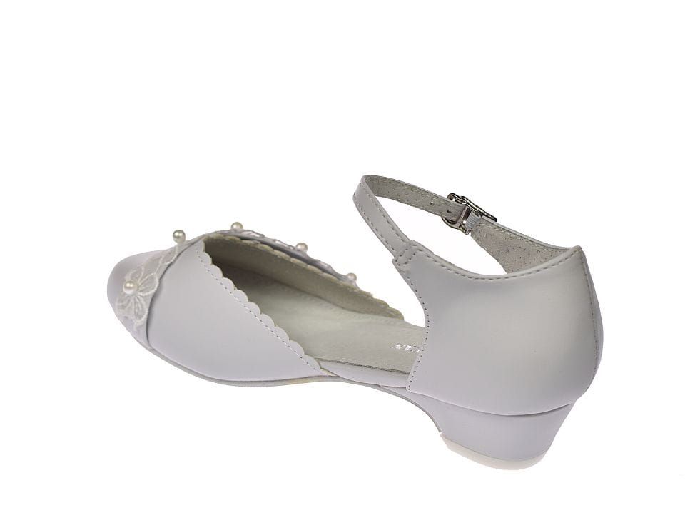 Buty komunijne dziewczęce balerinki białe  42/23 rozm. 36