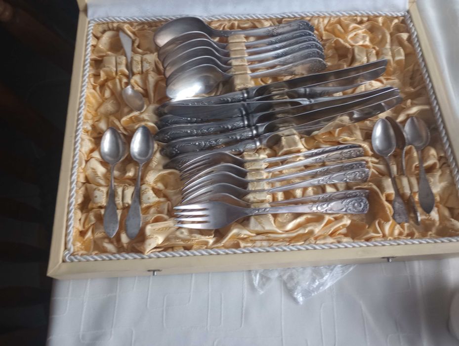 Komplet sztućców ZSRR 24 szt melchior