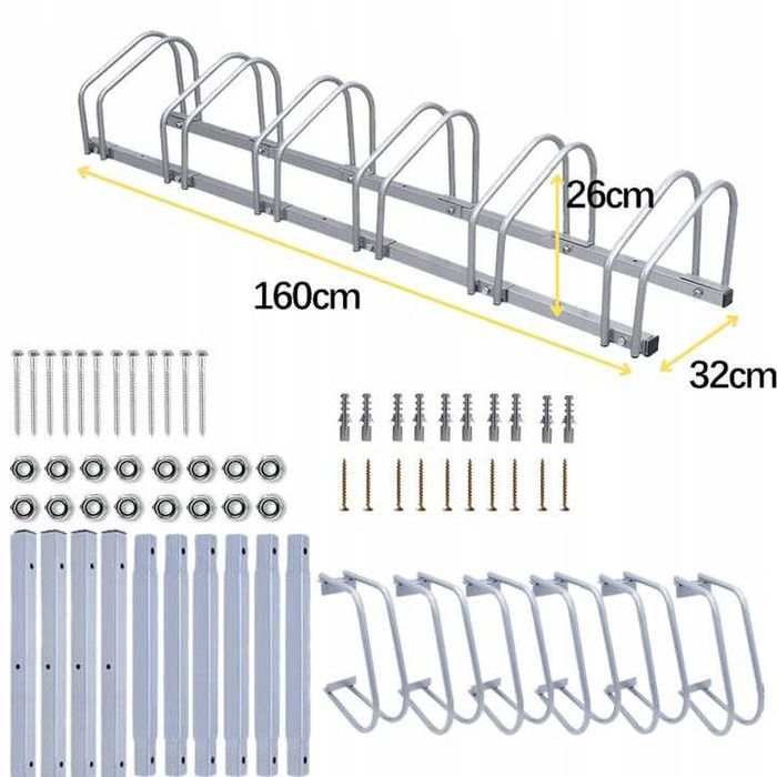 Stojak Rowerowy 6 Stanowisk na Rowery Rower Uchwyt Parking Ocynk