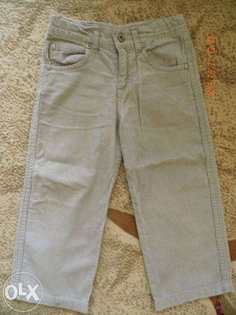 2 x spodnie r.98 cm - siwe sztruksy i materiałowe z H&M-104 cm,j.NOWE