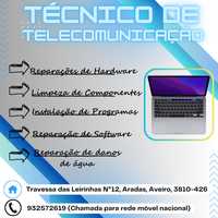 Serviços de reparação e manutenção de dispositivos de telecomunicação