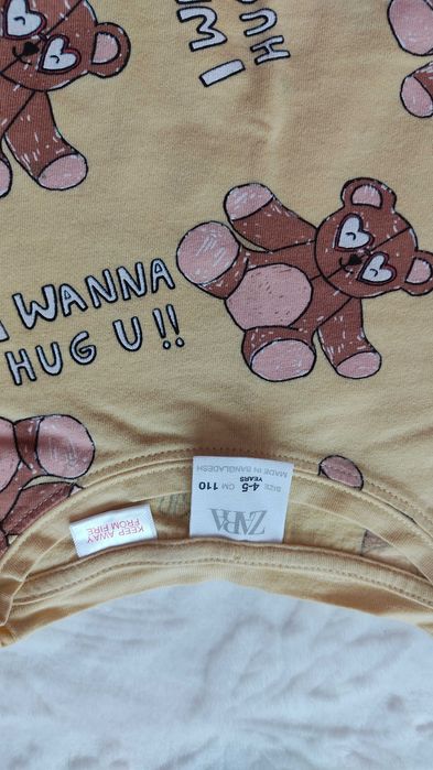 Bluzka z długim rękawem z motywem misi firmy Zara rozm. 110