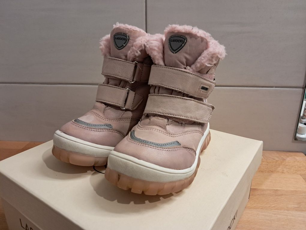 Lasocki Kids buty zimowe Star 25 membrana różowe