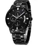Megalith zegarek Chronograf Stal Japan movt  Wodoodporny męski