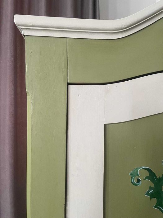 Szafa sosnowa, stara, ręcznie malowana, rezerwacja