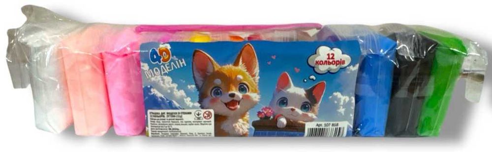 Легкий пластилін в наб.12кол ОПТ 100 шт