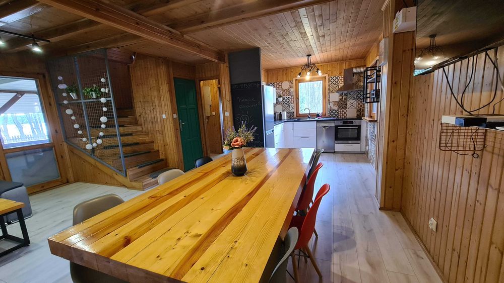 Dom nad jeziorem własna plaża pomost łódka