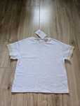 Biały t-shirt NOWY Zara koszulka basic z koronką