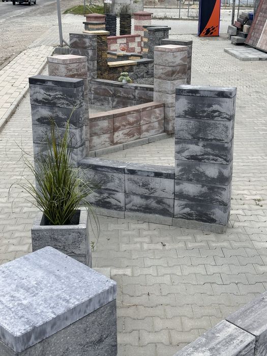 Блок модульний,рваний паркан,цегла рвана Кая,бруківка, поребрик бордюр