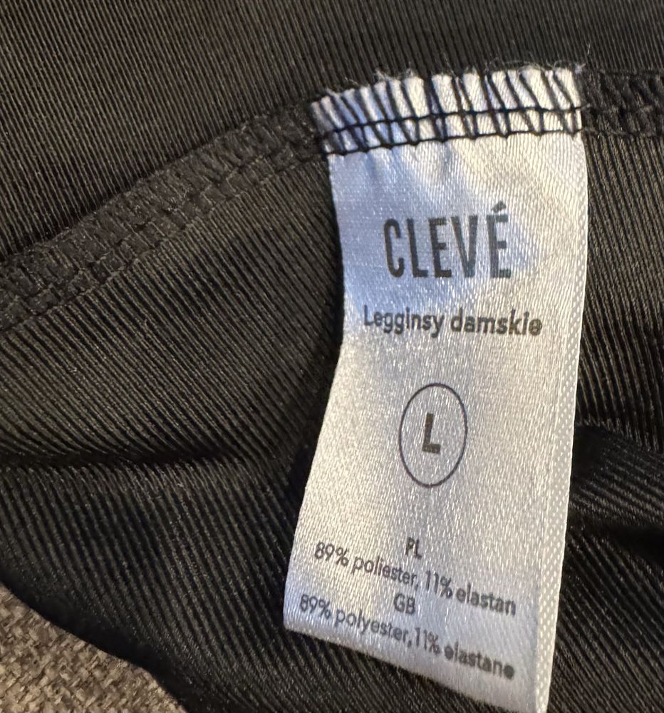 Czarne błyszczące legginsy L Cleve nowe