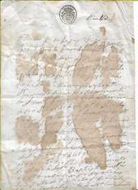 Escritura antiga manuscrita de 1834