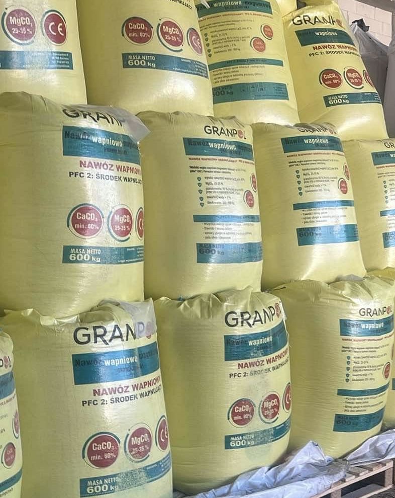 Wapno Kreda granulowana i wapno magnezowe, czarna kreda humus