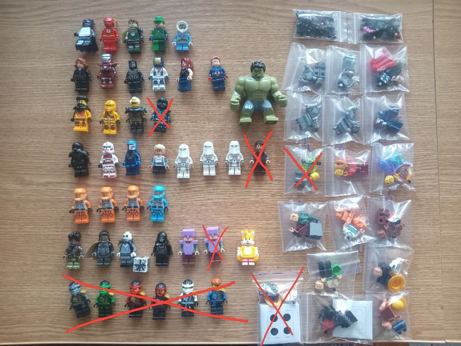 Lego minifigures, One piece, Star Wars, Ninjago