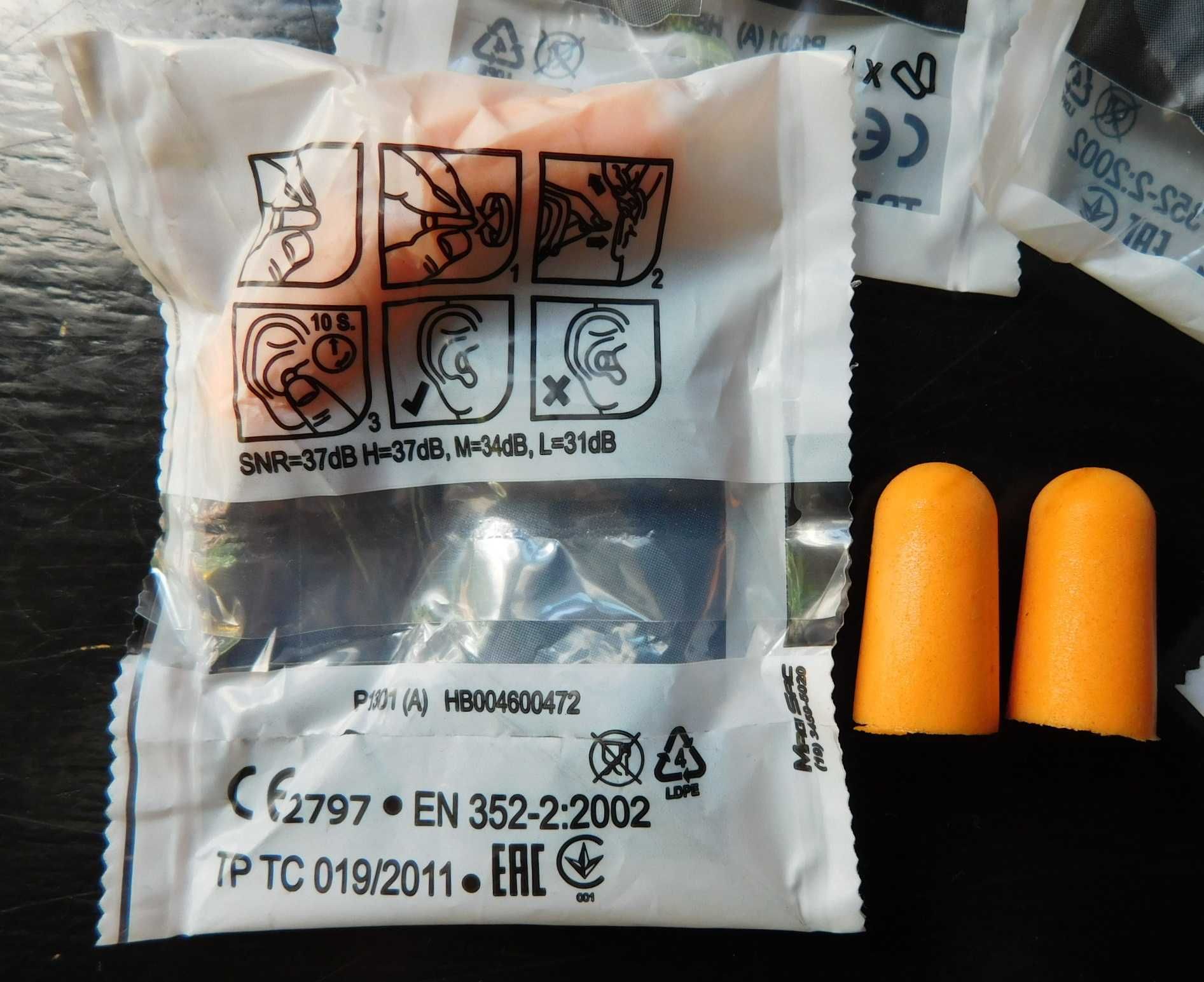 Stopery zatyczki korki do uszu 3M 35dB 8 par pianka poliuretanowa