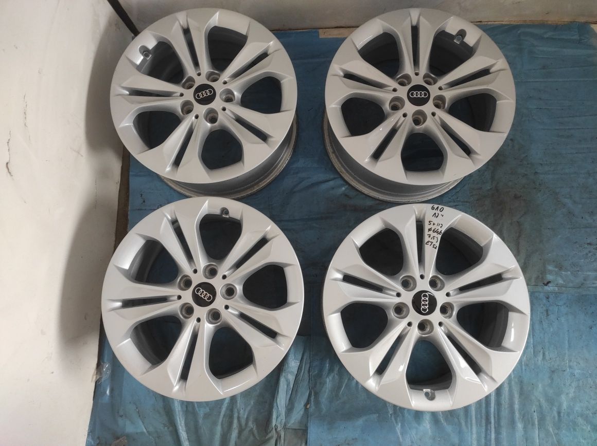 610 Felgi aluminiowe AUDI R 17 5x112 otwór 66,6 mm. Bardzo Ładne