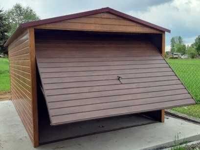 Garaż blaszany drewnopodobny 6x5 PREMIUM Garaże Blaszaki inne wymiary