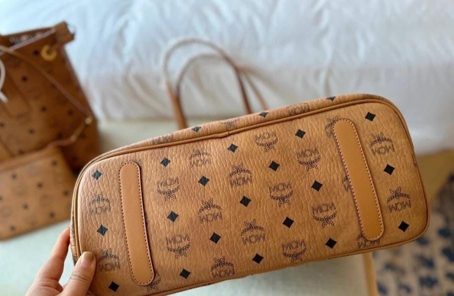 Torebka mcm shopper liz camel