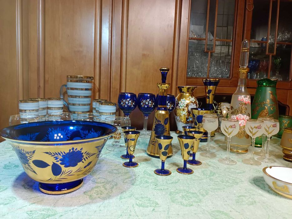 Цветной хрусталь, стекло. Чехия смальта .