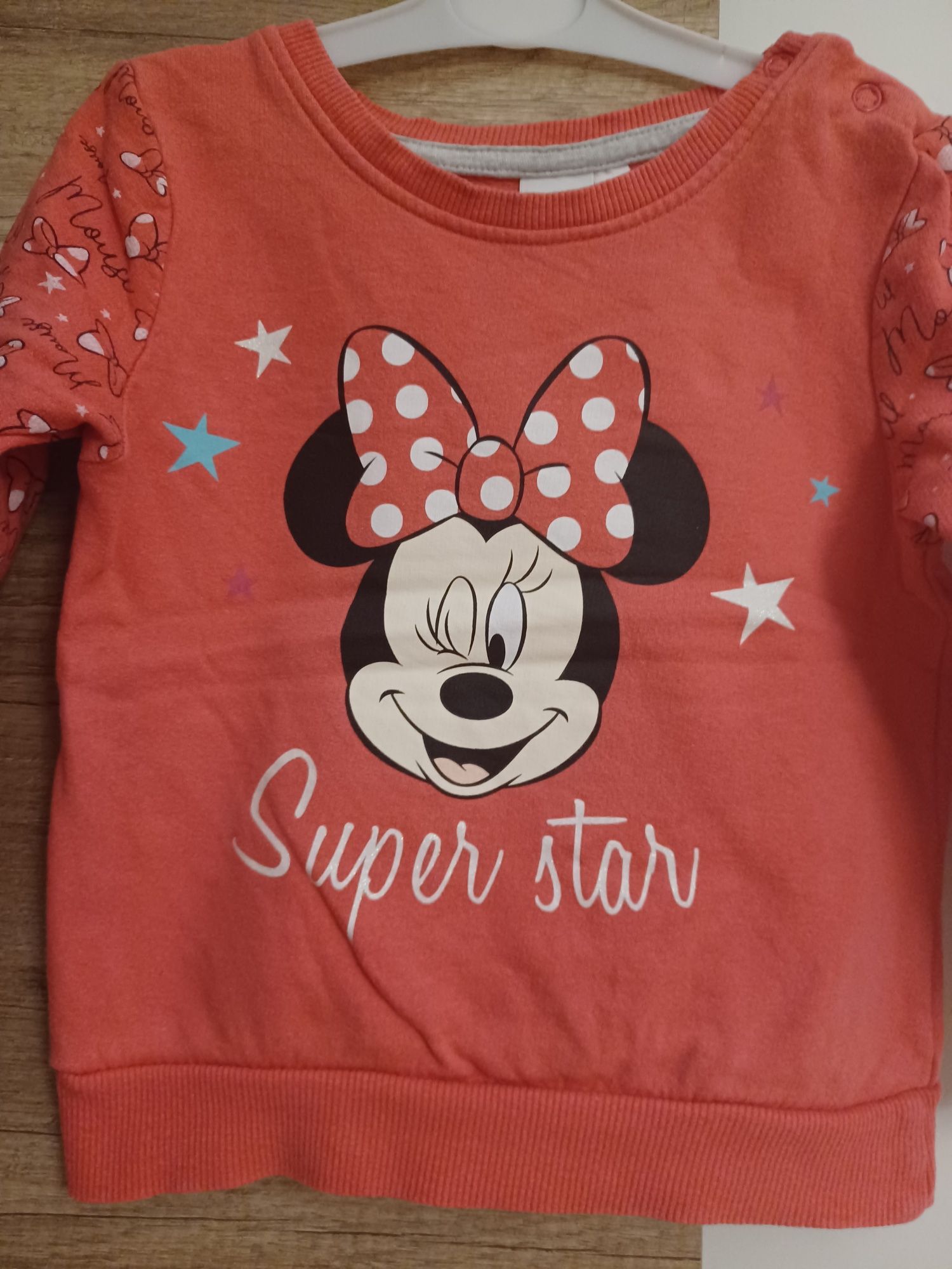 Koralową bluza dla dziewczynki rozmiar 86 Disney Baby