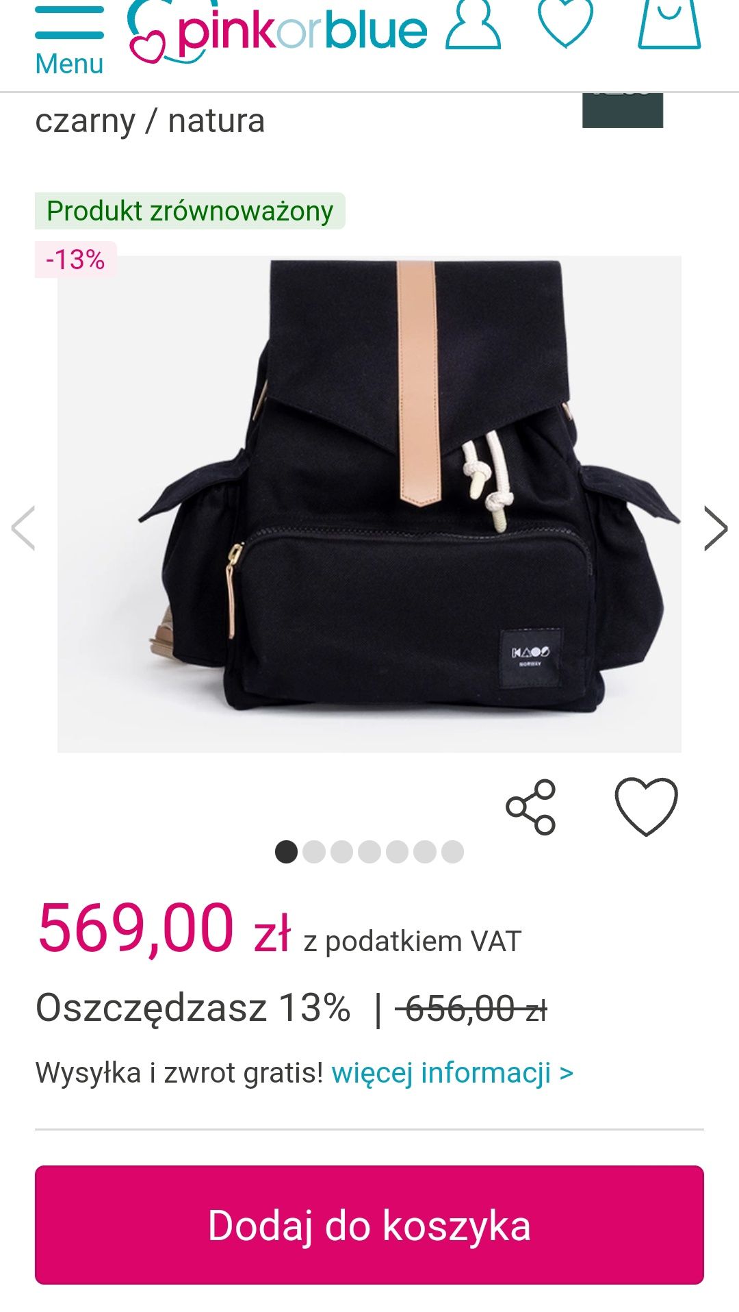 Plecak- torba na ramię marki "KAOS"