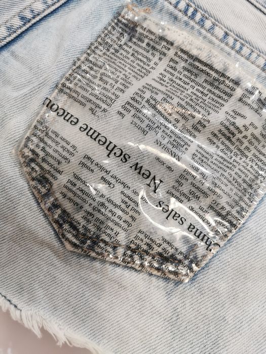 Szorty spodenki damskie z napisami na kieszeni