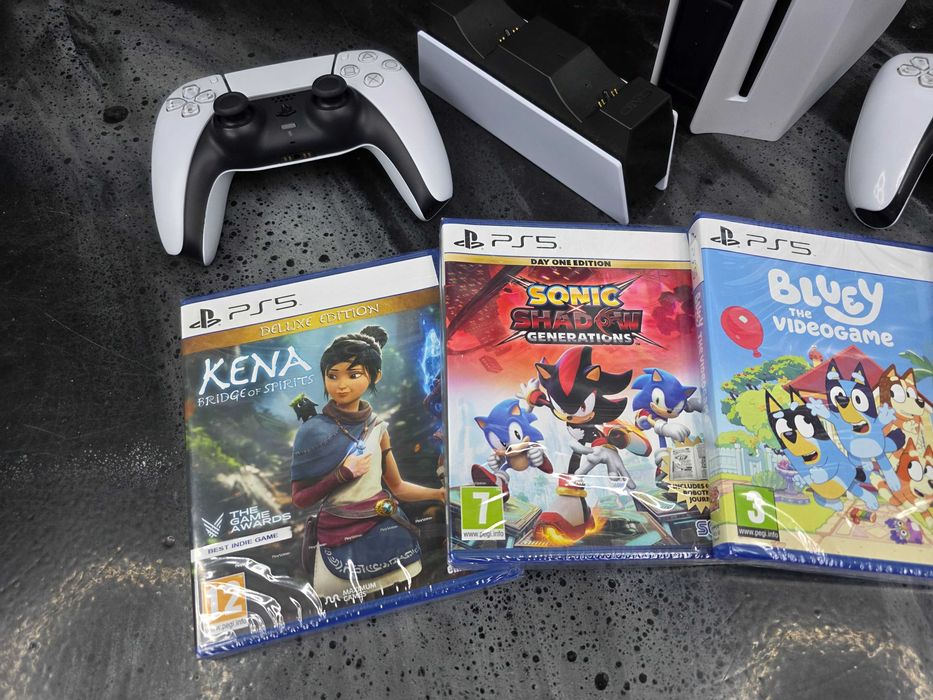 Konsola Playstation 5 PS5 z napędem 4 gry 2 pady Gwar 6m SKLEP ZAMIANA