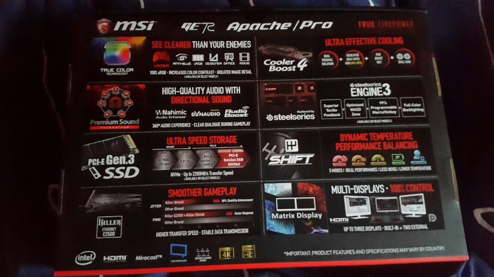 Laptop Msi ge72 7re Apache Pro