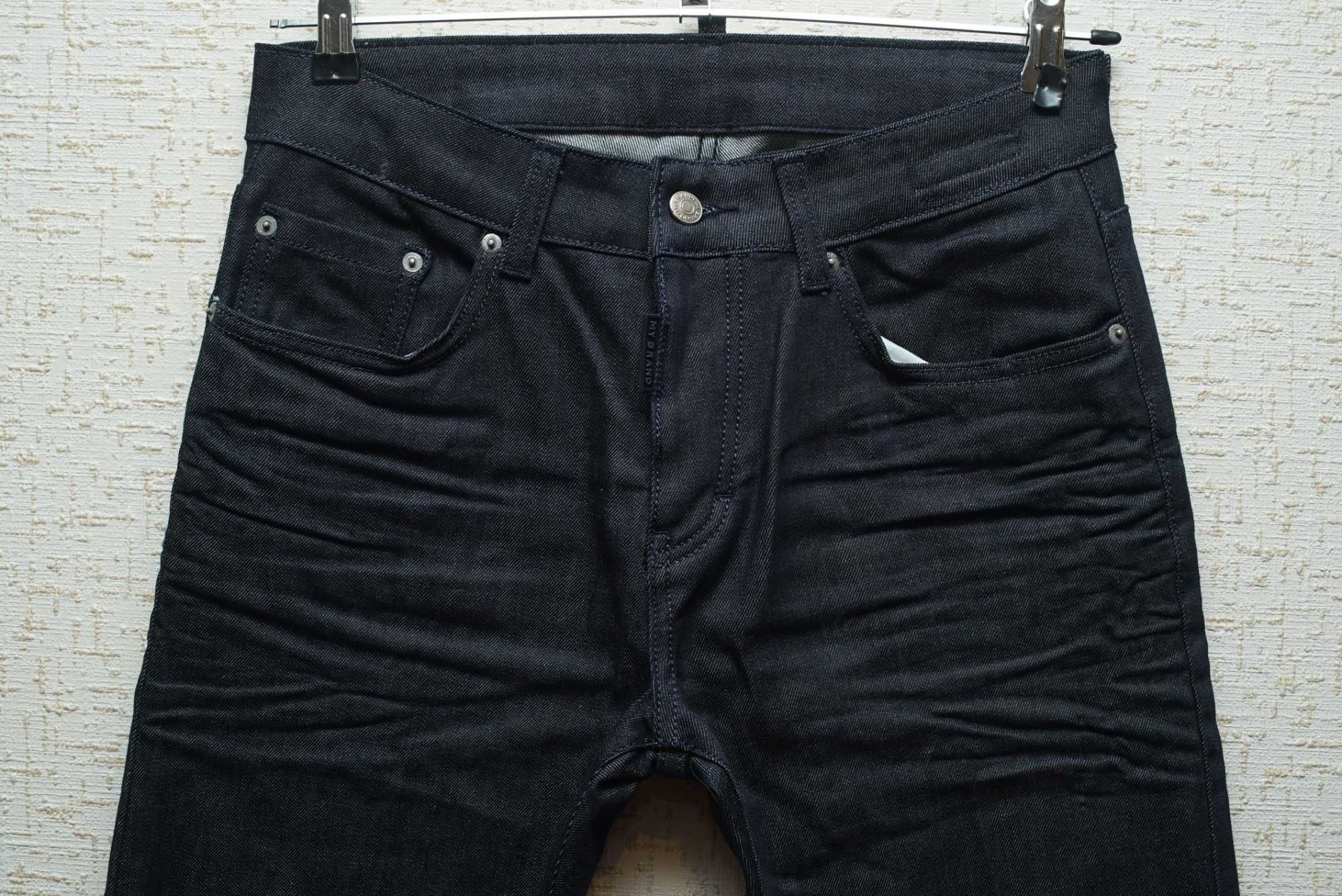 Мужские джинсы MY BRAND темно-синего цвета, skinny