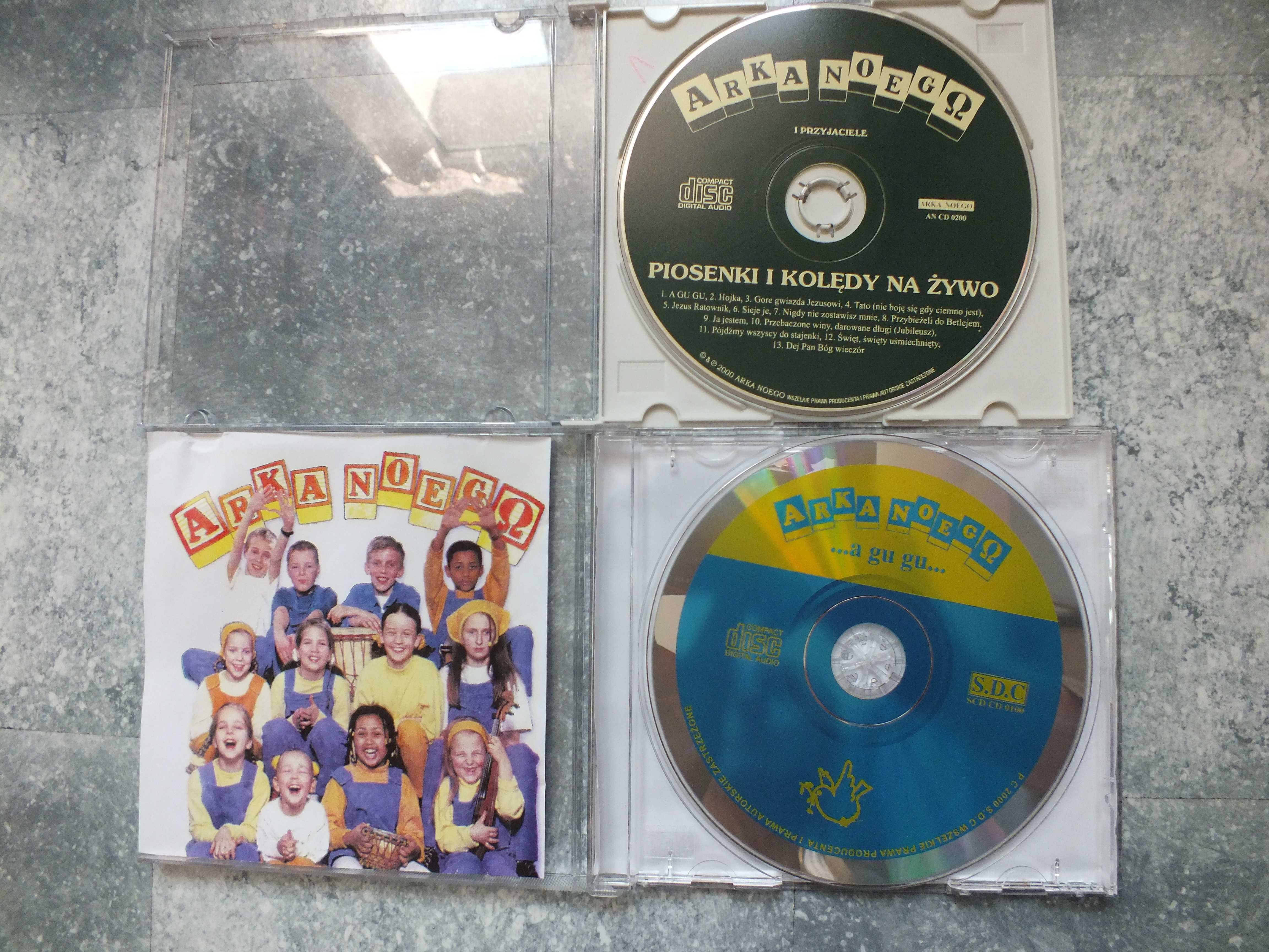 2szt. płyta CD ARKA NOEGO - Piosenki i kolędy na żywo,  A GU GU 2000r.