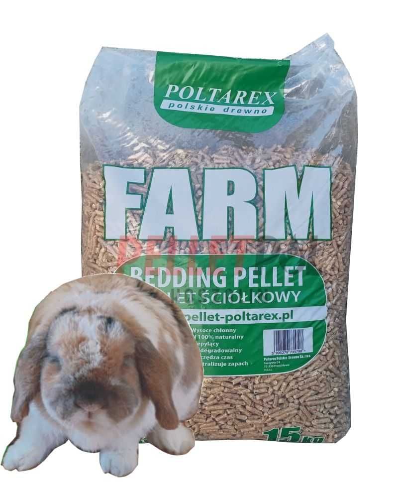 Ściółka drzewna dla zwierząt, pellet  FARM 15 kg, ATEST