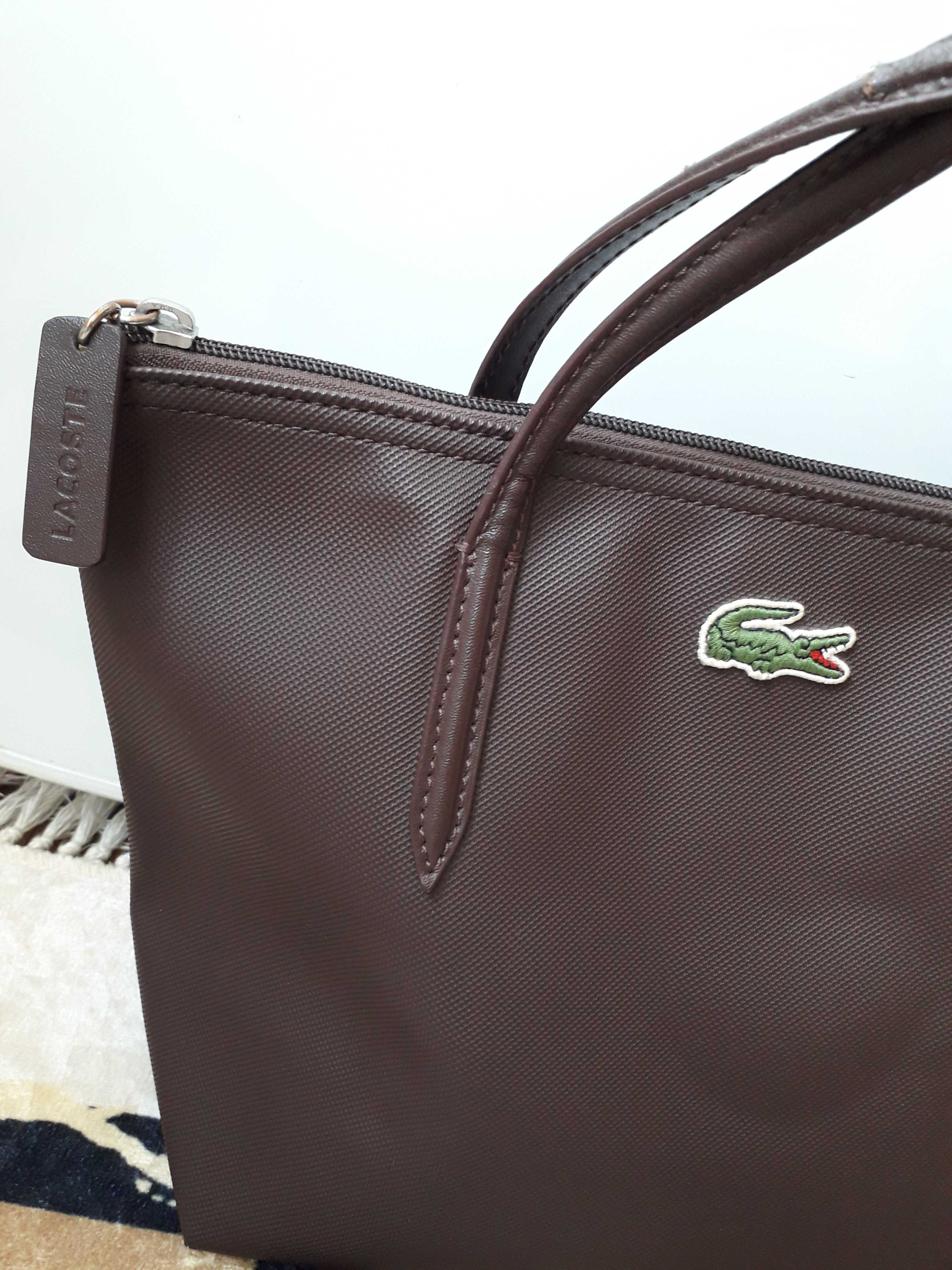 Сумка Lacoste оригинал, коричневая