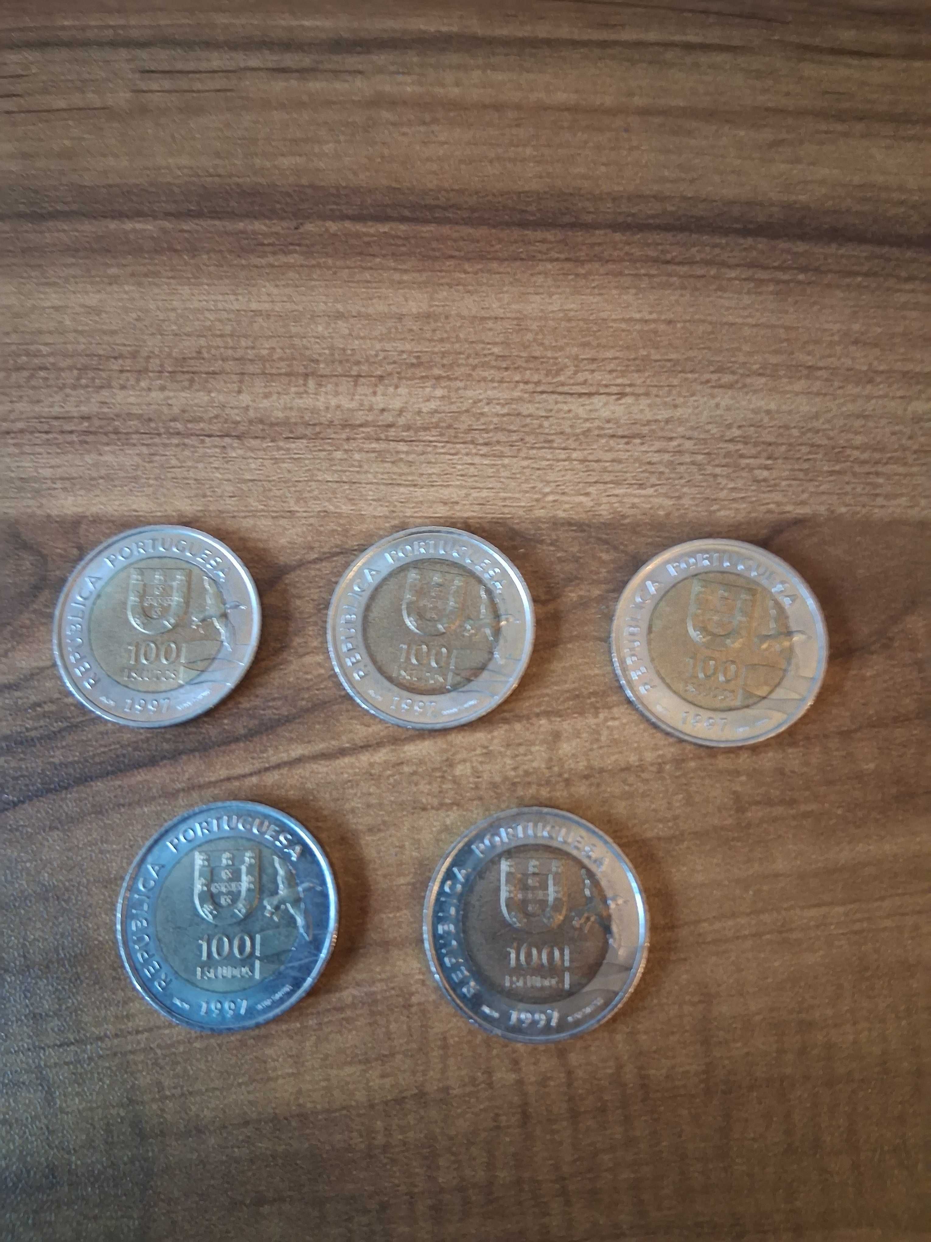 Lote 5 Moedas 100$00 Exposição Mundial de Lisboa - Expo'98  - 1997